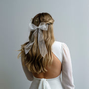 Hair Bow Classic / Organza White