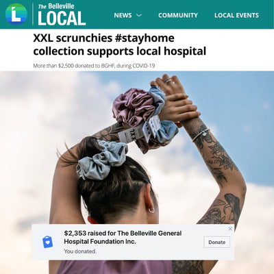 The Belleville Local: XXL Scrunchie Supports Local Hospital #StayHome Collection