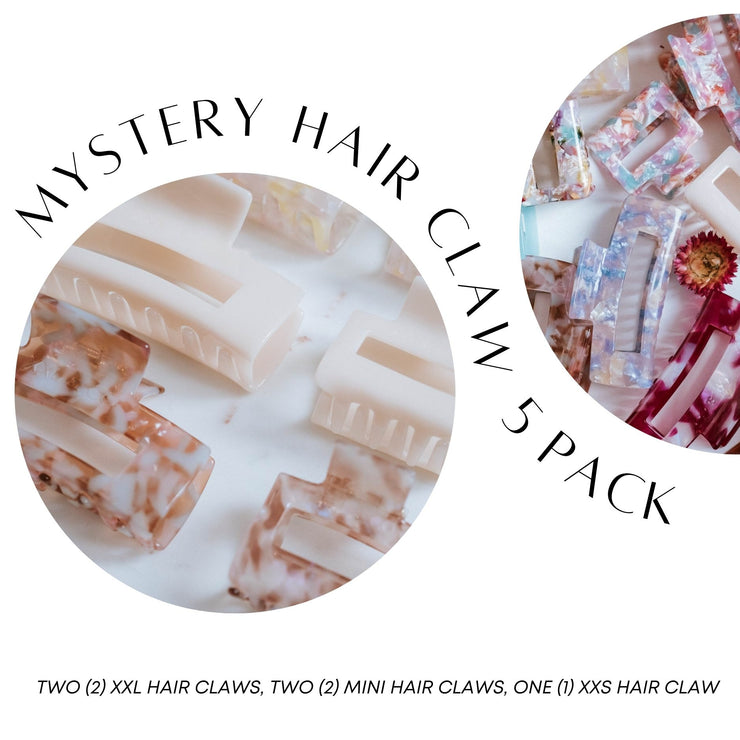 Mystery 5-Pack Hair Claws Assorted