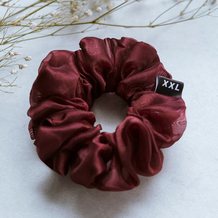 Sagittarius Zodiac Mini Scrunchie / Burgundy