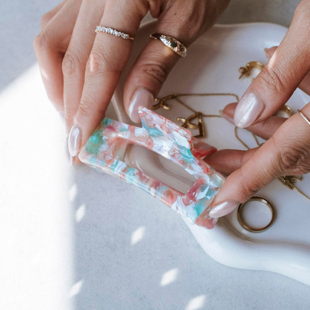 Medium Hair Claw Clip / Fairy Floss