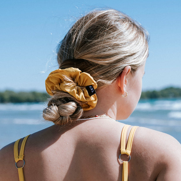 Faye Mini Swim Scrunchie / Mustard