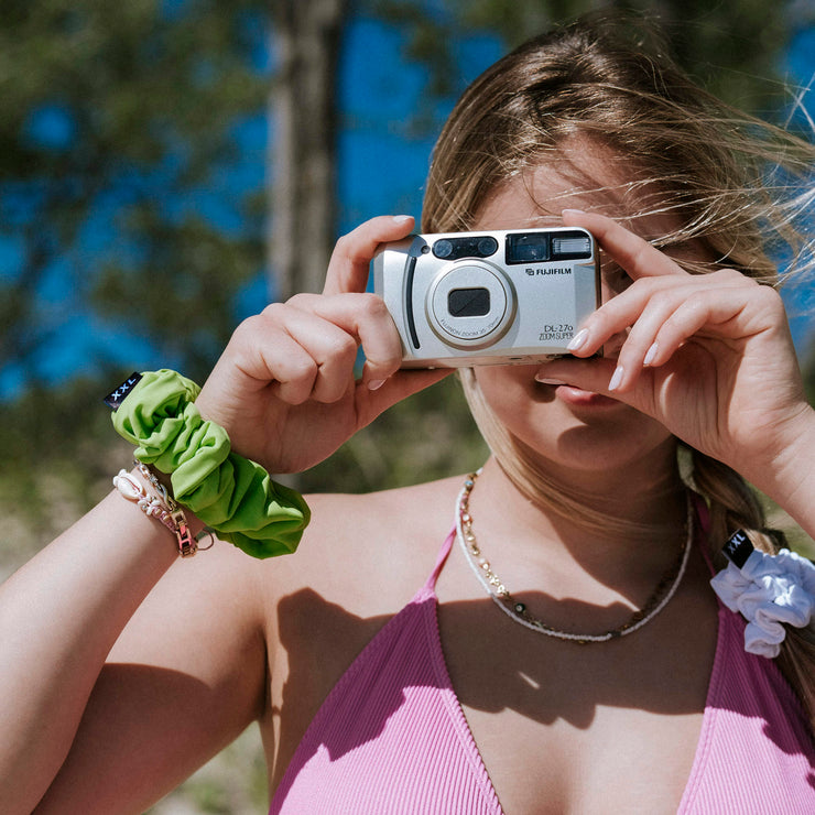 Mattea Mini Swim Scrunchie / Lime Green