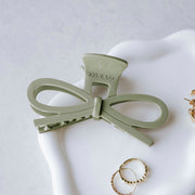 Hair Claw Classic Bow / Sage Green