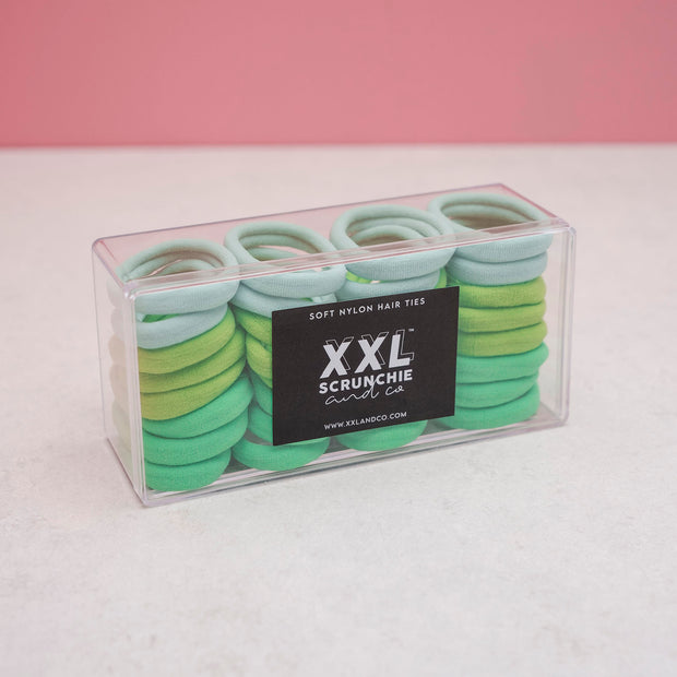 Soft Nylon Hair Ties / Green Apple