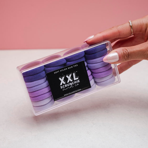 Soft Nylon Hair Ties / Grape Soda