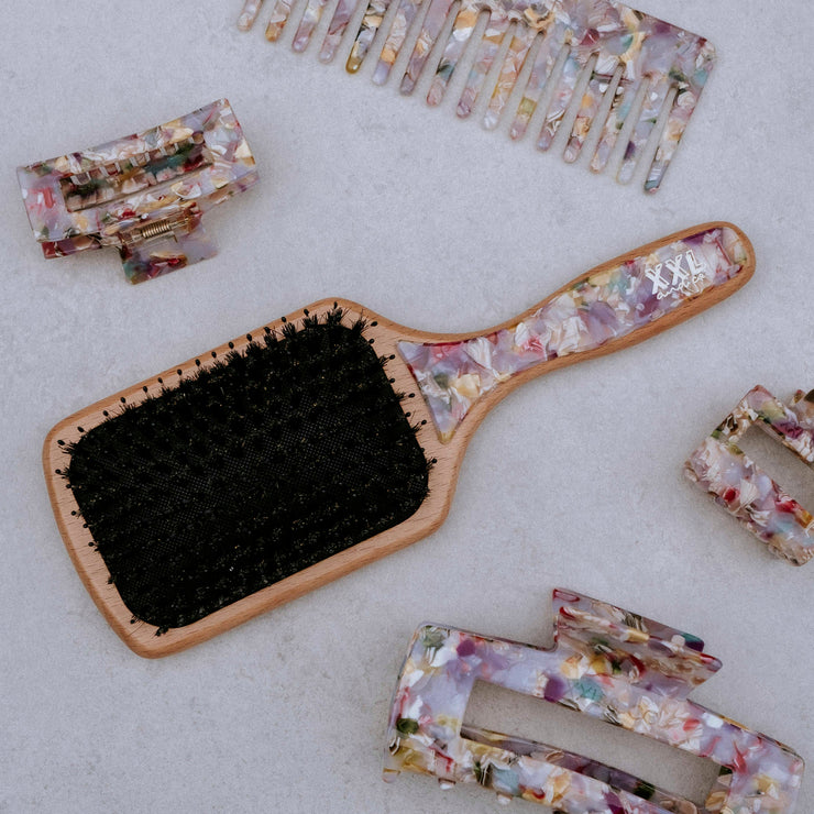 XXL & CO Smoothing Paddle Hair Brush / Wildflower