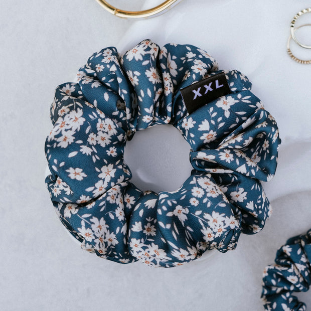 Taylah XXL Scrunchie / Teal Flower