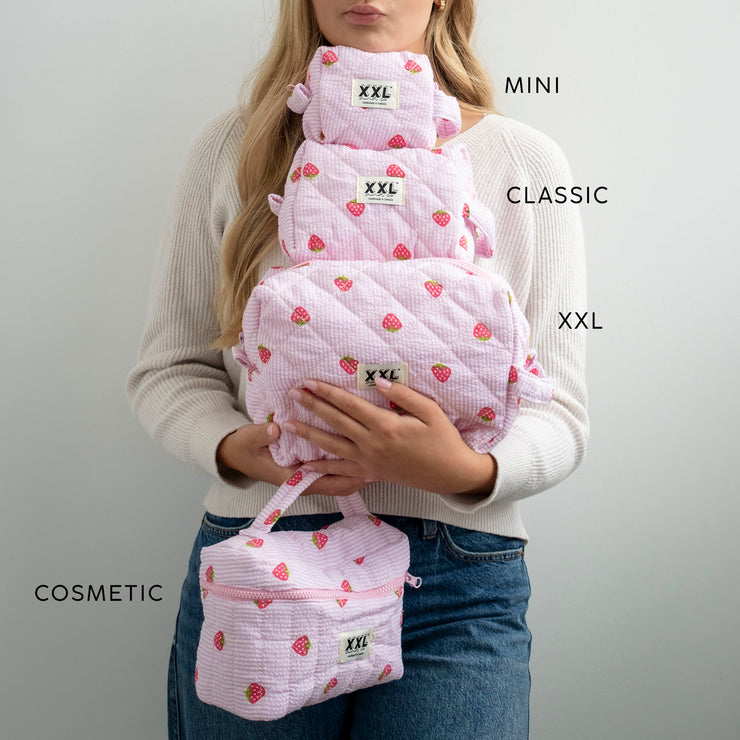 Carry-All Cosmetic Bag / Strawberry Lane
