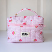 Carry-All Cosmetic Bag / Strawberry Lane