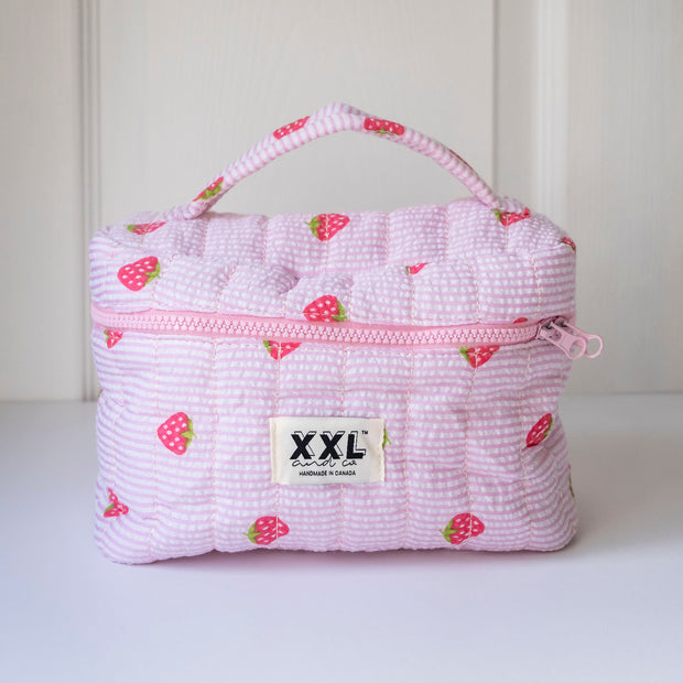 Carry-All Cosmetic Bag / Strawberry Lane