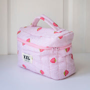 Carry-All Cosmetic Bag / Strawberry Lane