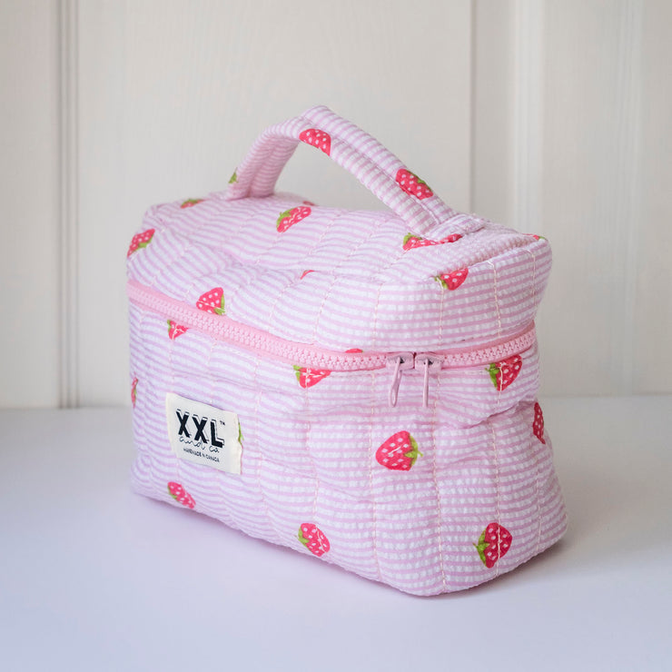 Carry-All Cosmetic Bag / Strawberry Lane