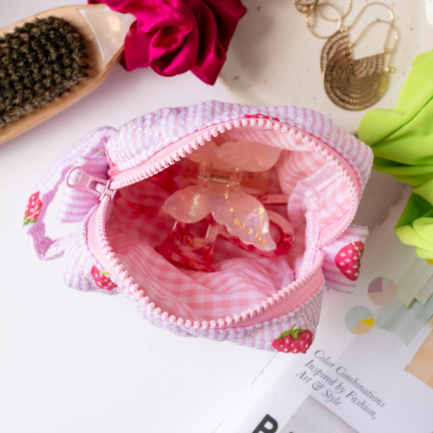 Carry-All Cosmetic Bag Mini / Strawberry Lane