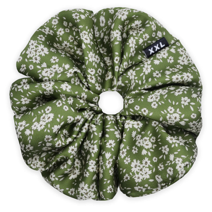 Taylah XXL Scrunchie / Green Flower