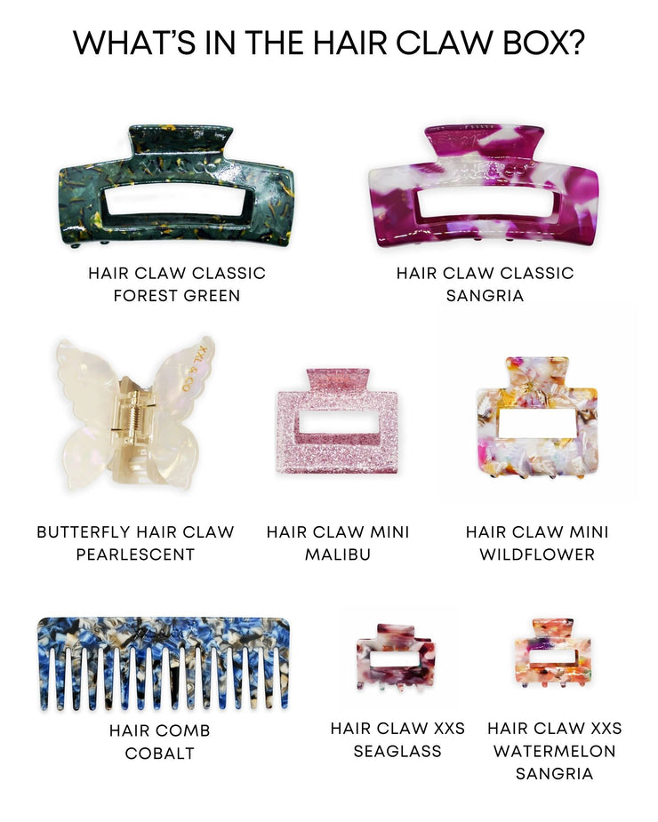 xxl holiday gift box / hair claws