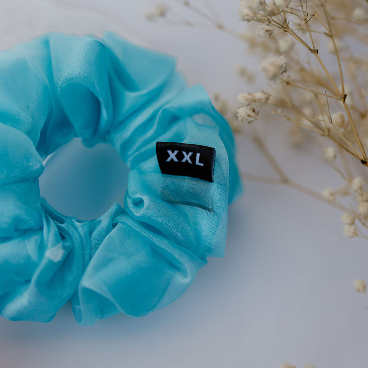 Pisces Zodiac Mini Scrunchie / Light Blue