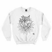 Tory Embroidered Crew / White