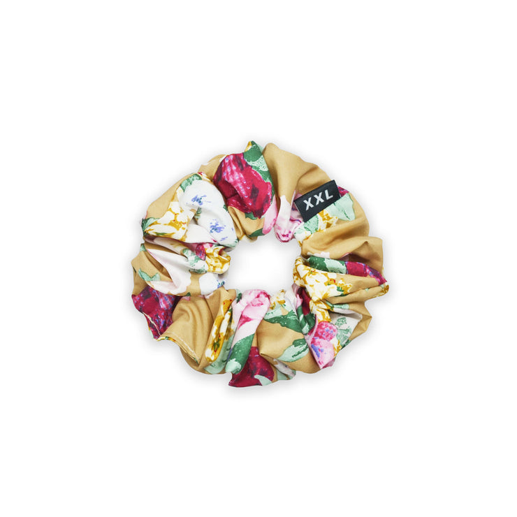 Lana Mini Scrunchie / Beige Floral