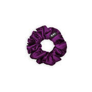 Theresa Purple Satin Mini Scrunchie / Aubergine