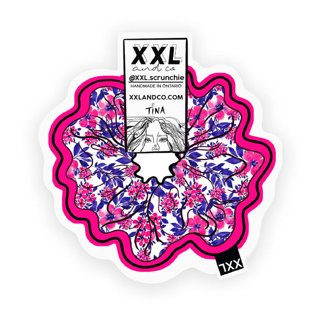 XXL SCRUNCHIE STICKER - XXL SCRUNCHIE & CO / Pink Floral