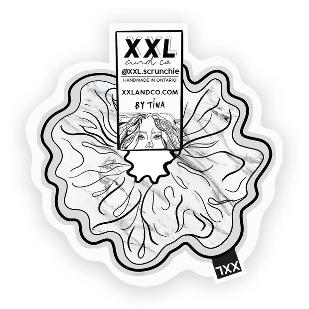 XXL SCRUNCHIE STICKER - XXL SCRUNCHIE & CO / White Marble