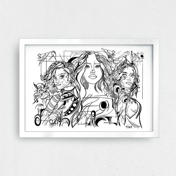 GIRL GANG Art Print 11 x 8.5" - XXL SCRUNCHIE & CO