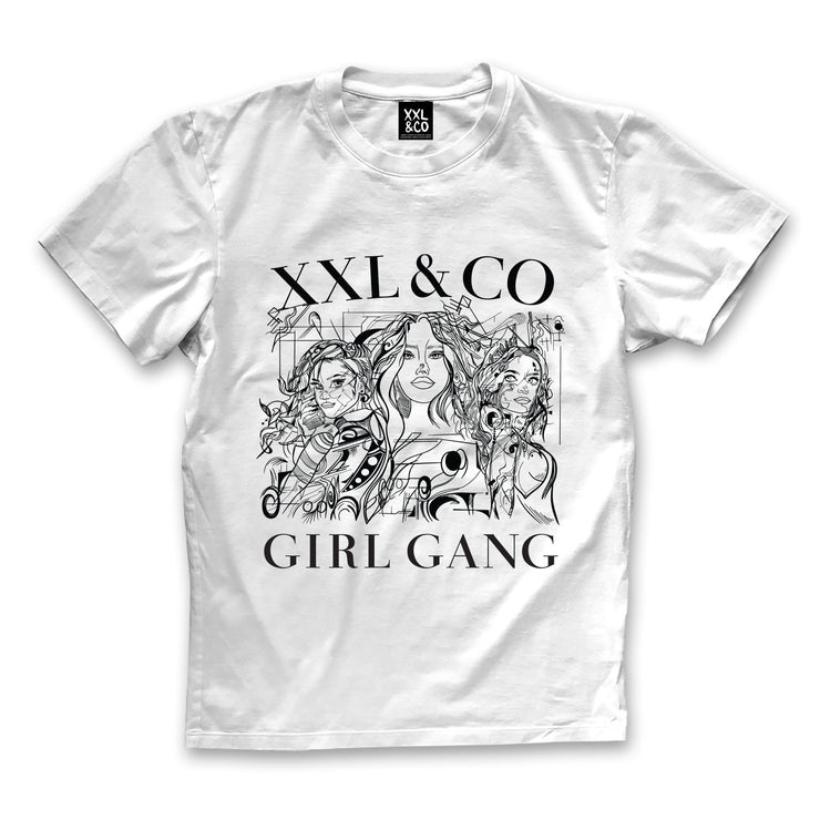 THE GIRL GANG TEE - XXL SCRUNCHIE & CO / WHITE