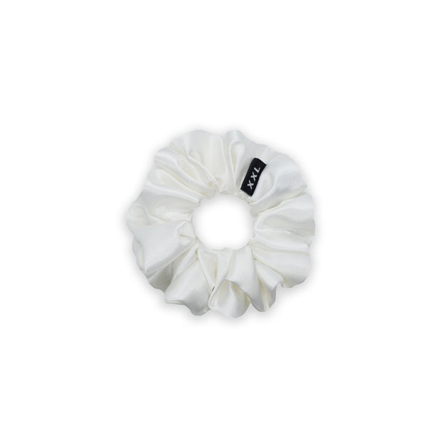 Sina Mini Scrunchie White Satin / White