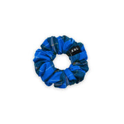 Terry Mini Scrunchie / Blue Plaid