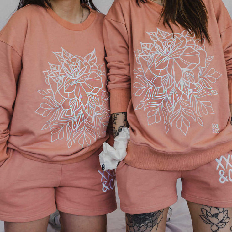 Tory Embroidered Crew / Coral