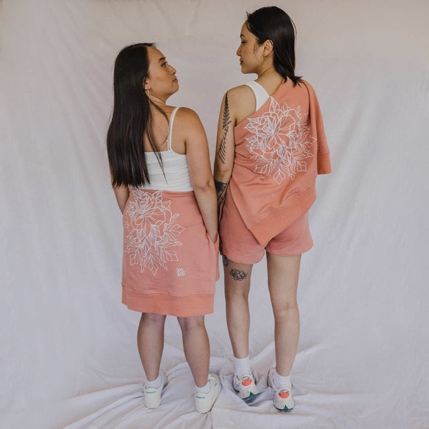 Tory Embroidered Crew / Coral