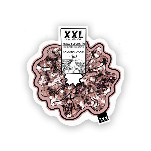 XXL SCRUNCHIE STICKER - XXL SCRUNCHIE & CO / Pink Sequin